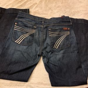 7FAMK Dojo Flip Flop Wide Leg Jeans